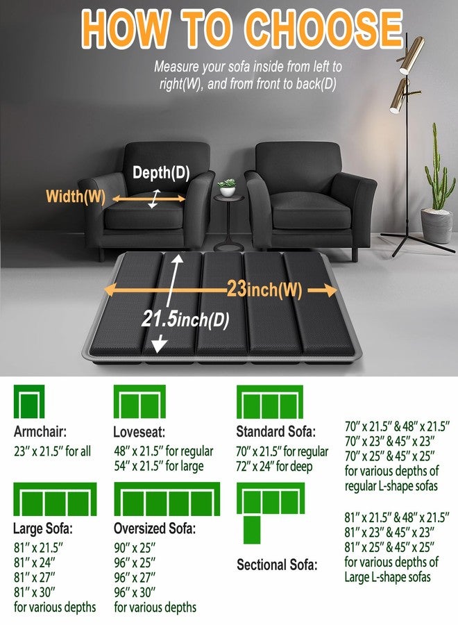 LAVEVE Heavy Duty Couch Cushion Support Board for Sagging Sofa, 21.5''x23'' Extra Thick Solid Wood Under Couch Insert with Anti-Slip Dots, Repair Sagging Spring Sofa and Replace Worn Cushions - Image 5